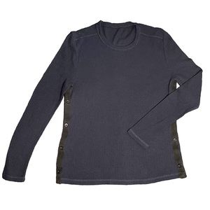 Cotton On Long Sleeve Ribbed Tee~ Navy